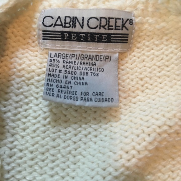 Vintage Cabin Creek Floral Sweater Vest White Blue Pink - Picture 3 of 4